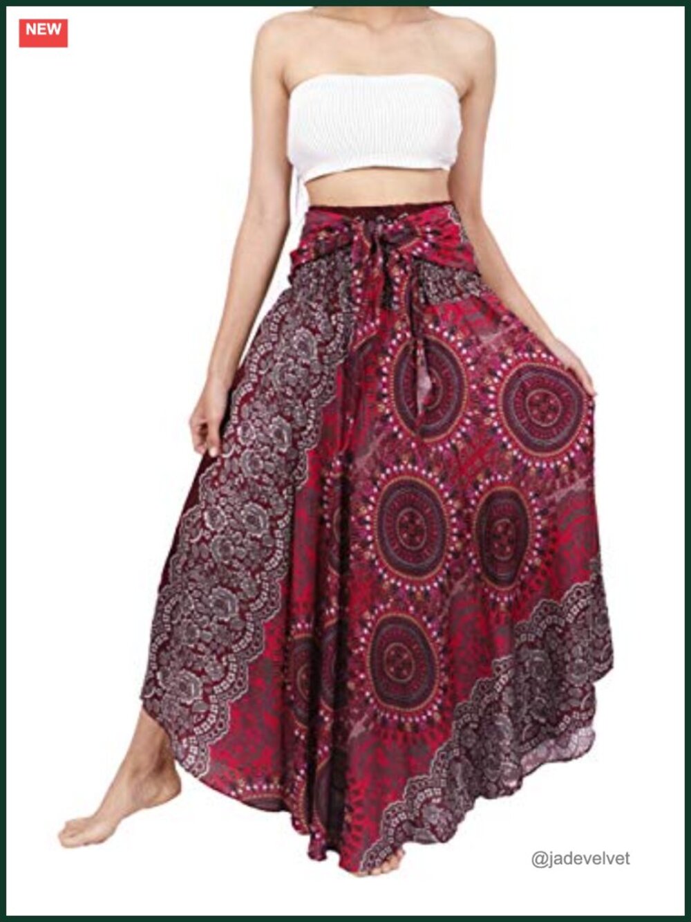 Women's Long Bohemian Gypsy Maxi Skirt High Rise rayon